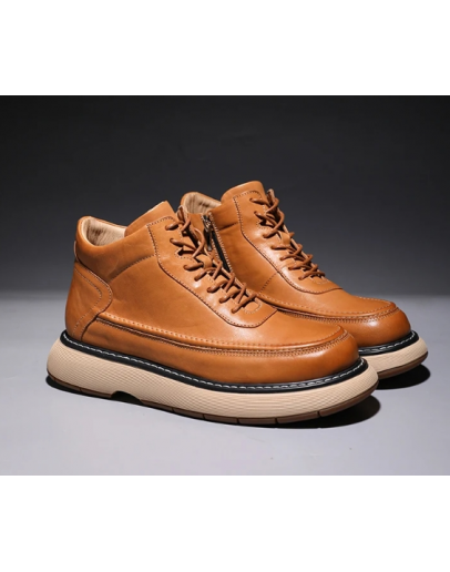 Genuine Horse Leather Shoes Men Martin Boots Casual Shoes