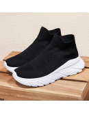 Fashion Men's Black Sneakers Red Rubber Bottom Sneaker